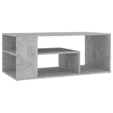 Table basse Gris béton 100x50x40 cm Aggloméré 