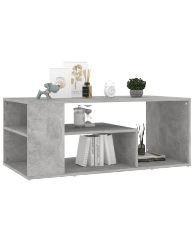 Table basse Gris béton 100x50x40 cm Aggloméré 