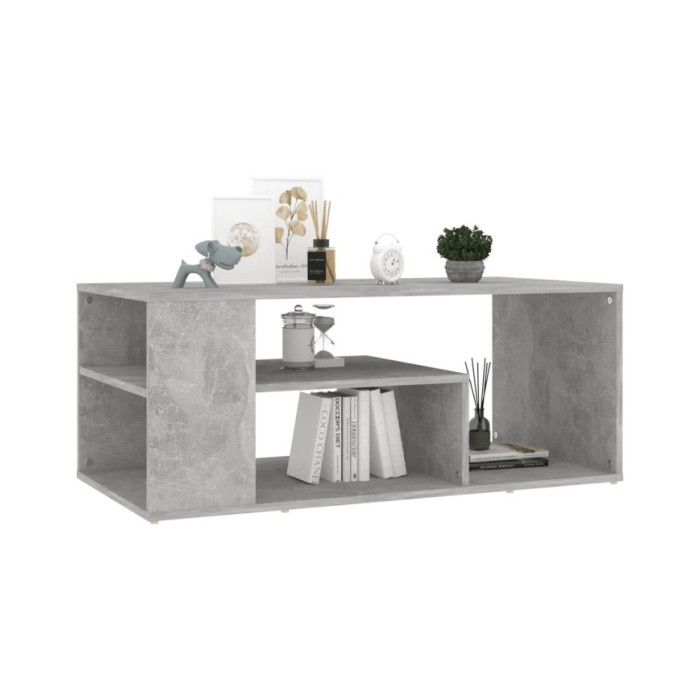 Table basse Gris béton 100x50x40 cm Aggloméré 