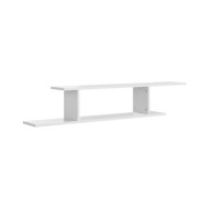 Étagère TV murale Blanc brillant 125x18x23 cm Aggloméré