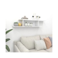 Étagère TV murale Blanc brillant 125x18x23 cm Aggloméré