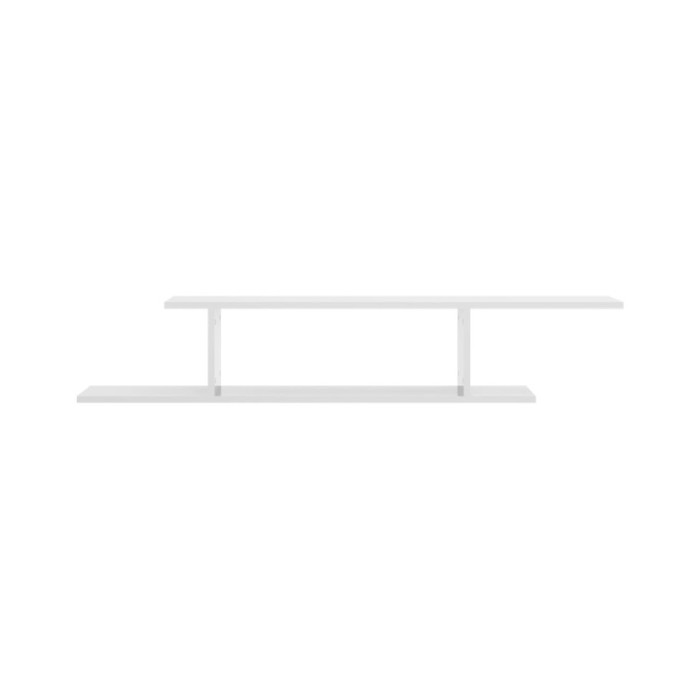 Étagère TV murale Blanc brillant 125x18x23 cm Aggloméré