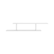 Étagère TV murale Blanc brillant 125x18x23 cm Aggloméré