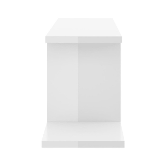 Étagère TV murale Blanc brillant 125x18x23 cm Aggloméré