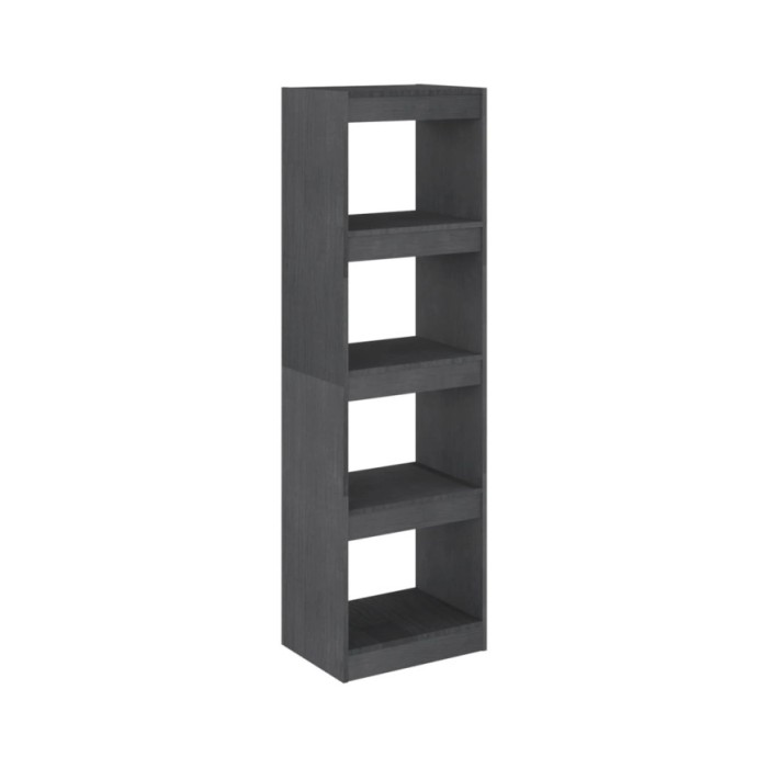 Bibliothèque/Séparateur de pièce Gris 40x30x135,5 cm Pin massif