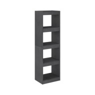 Bibliothèque/Séparateur de pièce Gris 40x30x135,5 cm Pin massif