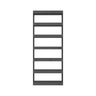 Bibliothèque/Séparateur de pièce Gris 80x30x199,5 cm Pin solide