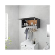 Garde-robe Gris brillant 70x32,5x35 cm Aggloméré