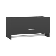 Garde-robe Gris brillant 70x32,5x35 cm Aggloméré