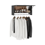 Garde-robe Gris brillant 70x32,5x35 cm Aggloméré