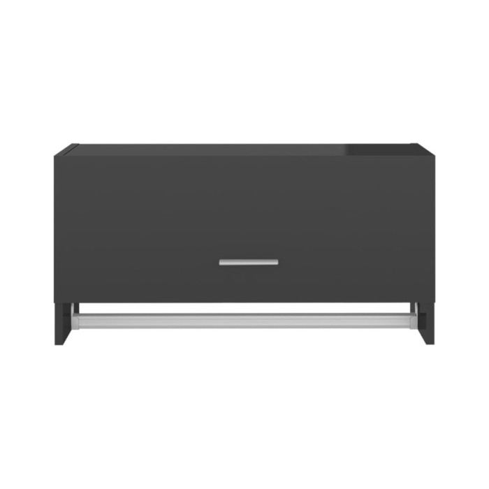 Garde-robe Gris brillant 70x32,5x35 cm Aggloméré