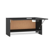 Garde-robe Gris brillant 70x32,5x35 cm Aggloméré