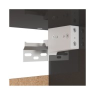 Garde-robe Gris brillant 70x32,5x35 cm Aggloméré
