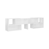 Meuble TV Blanc brillant 149x30x52 cm Aggloméré