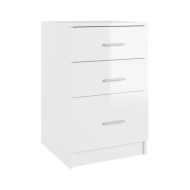 Table de chevet Blanc brillant 40x40x63 cm Bois d’ingénierie