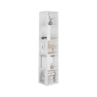Armoire d'angle Blanc brillant 33x33x164,5 cm Aggloméré
