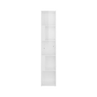 Armoire d'angle Blanc brillant 33x33x164,5 cm Aggloméré