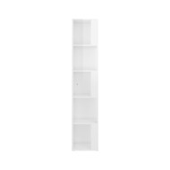 Armoire d'angle Blanc brillant 33x33x164,5 cm Aggloméré