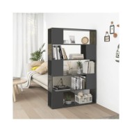 Bibliothèque/Séparateur de pièce Gris brillant Aggloméré