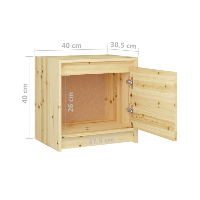 Table de chevet 40x30,5x40 cm Bois de sapin massif