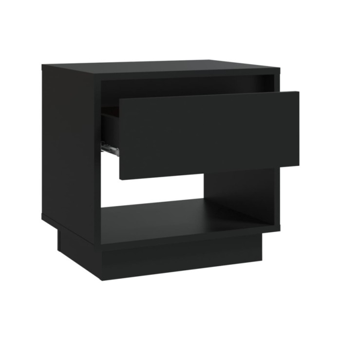 Tables de chevet 2 pcs Noir 45x34x44 cm Aggloméré