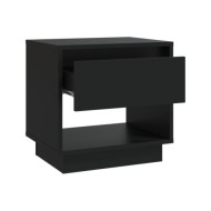 Tables de chevet 2 pcs Noir 45x34x44 cm Aggloméré