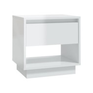Tables de chevet 2 pcs Blanc brillant 45x34x44 cm Aggloméré