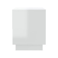 Tables de chevet 2 pcs Blanc brillant 45x34x44 cm Aggloméré