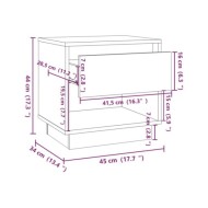 Tables de chevet 2 pcs Blanc brillant 45x34x44 cm Aggloméré