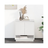 Buffet Blanc brillant 70x41x75 cm Aggloméré