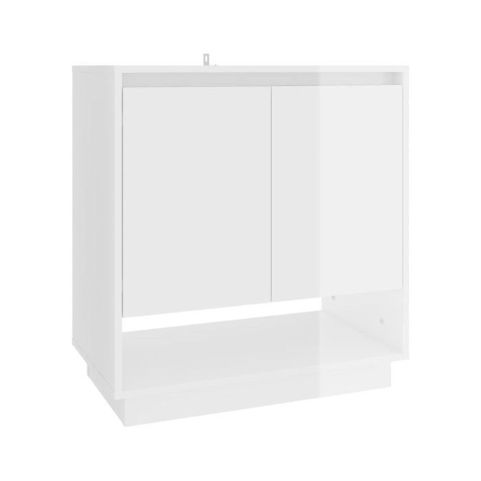 Buffet Blanc brillant 70x41x75 cm Aggloméré