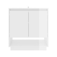 Buffet Blanc brillant 70x41x75 cm Aggloméré