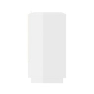 Buffet Blanc brillant 70x41x75 cm Aggloméré