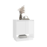 Buffet Blanc brillant 70x41x75 cm Aggloméré