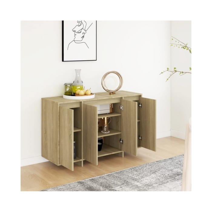 Buffet Chêne sonoma 120x41x75 cm Aggloméré