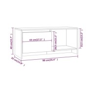 Meuble TV Chêne sonoma 90x35x40 cm Aggloméré