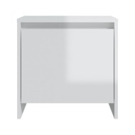 Table de chevet Blanc brillant 45x34x44,5 cm Aggloméré
