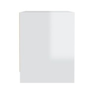 Table de chevet Blanc brillant 45x34x44,5 cm Aggloméré