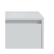 Table de chevet Blanc brillant 45x34x44,5 cm Aggloméré