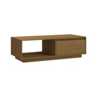 Table basse Marron miel 110x50x33,5 cm Bois de pin massif