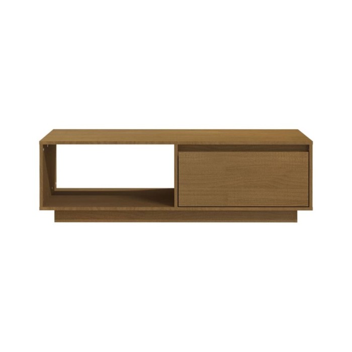 Table basse Marron miel 110x50x33,5 cm Bois de pin massif