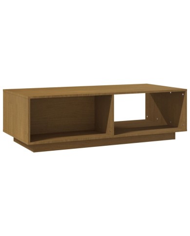 Table basse Marron miel 110x50x33,5 cm Bois de pin massif