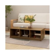 Table basse Marron miel 110x50x34 cm Bois de pin massif