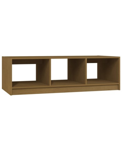 Table basse Marron miel 110x50x34 cm Bois de pin massif