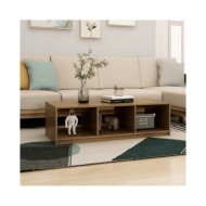 Table basse Marron miel 110x50x34 cm Bois de pin massif