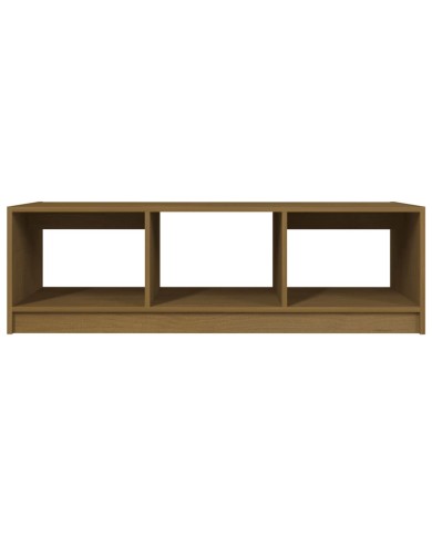 Table basse Marron miel 110x50x34 cm Bois de pin massif