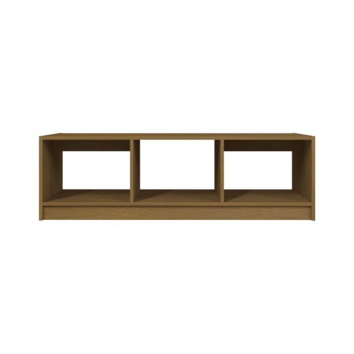 Table basse Marron miel 110x50x34 cm Bois de pin massif