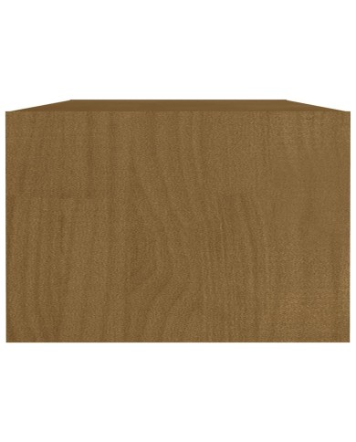 Table basse Marron miel 110x50x34 cm Bois de pin massif