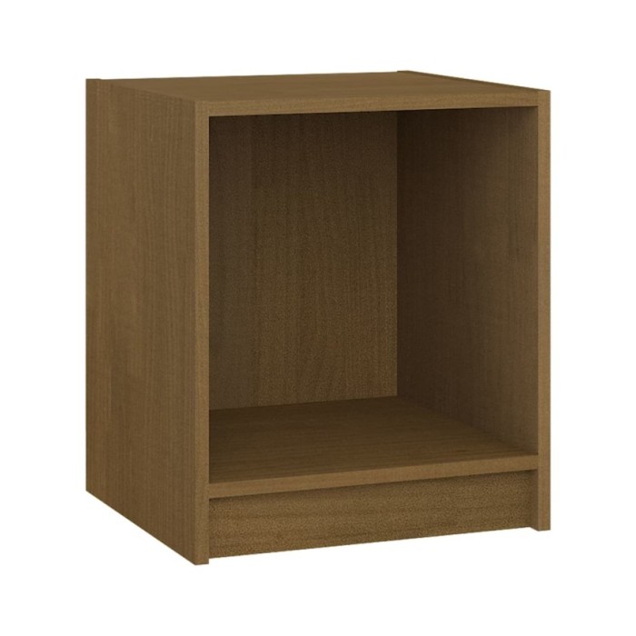 Table de chevet Marron miel 35,5x33,5x41,5cm Bois de pin massif