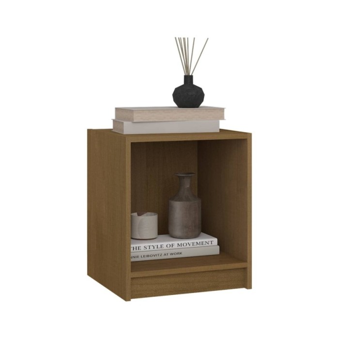 Table de chevet Marron miel 35,5x33,5x41,5cm Bois de pin massif